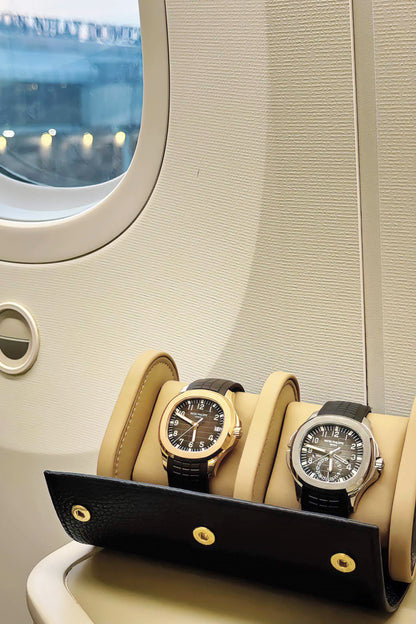 DOU CRONUS - TWO WATCHES TRAVEL BOX (EPSOM+NAPPA)