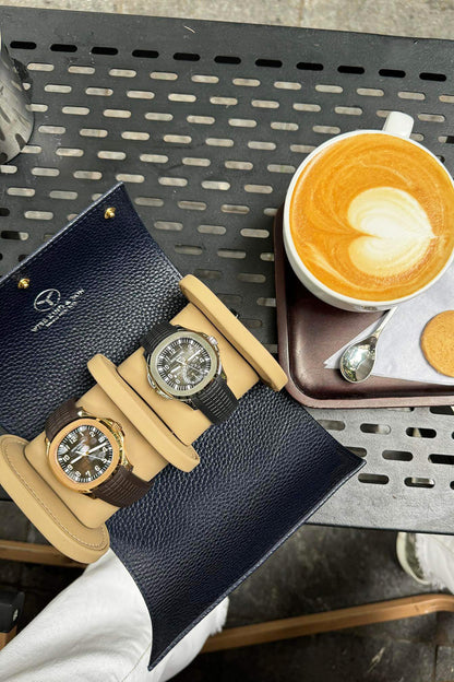 DOU CRONUS - TWO WATCHES TRAVEL BOX (EPSOM+NAPPA)