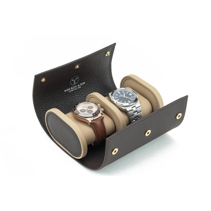 DOU CRONUS - TWO WATCHES TRAVEL BOX (EPSOM+NAPPA)